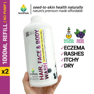 [X2] 1000ML Hair, Face & Body Wash (Refill) [HFBW-MB1000RX2]